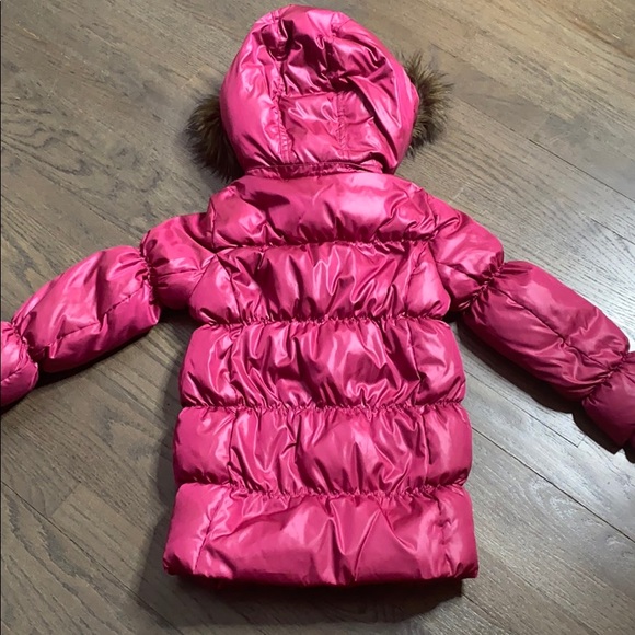 GAPKids Convertible Down Puffer Parka Coat Pink - Picture 3 of 7